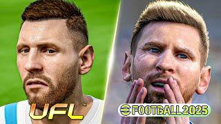 UFL vs eFootball 2025 - Comparison - Graphics, Player Animation, Gameplay, Player Faces #ufl