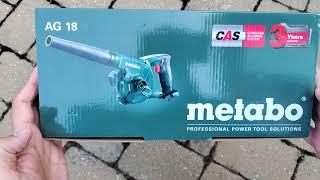 Unpacking / unboxing cordless blower Metabo AG 18 602242850