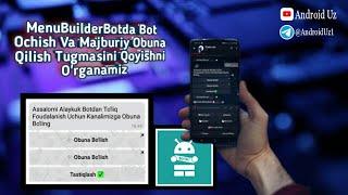 Menyuli bot ochish | Mukammal bot yaratish | Menu builderda ishlash | Pul ishlaydigan bot ochish