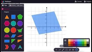 Coordinate Geometry Setups in Mathigon