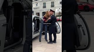 Sweet lady greets the valet #monaco #millionaire #luxurylifestyle