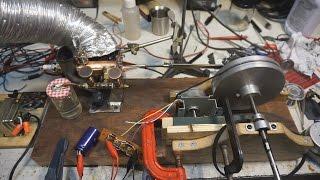 Homemade Internal Combustion Engine Generating 15 Watts!