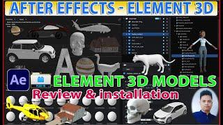 Element 3D Models Review and installation Full Tutorials