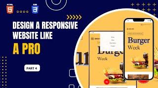 Simple Responsive Website | HTML CSS | Part 4