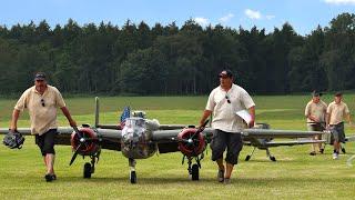 20ft. B-25 Together With Two Giant Messerschmitt Bf109 G