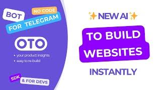 New AI to (RE) BUILD WEBSITES Instantly. TELEGRAM bot, SDK for Devs, Instructions.