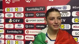 Europei femminili Under 20: Anna Bardaro al termine della finale contro la Turchia