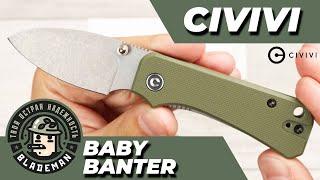 Нож CIVIVI Baby Banter, Nitro-V Gray, G10 Green