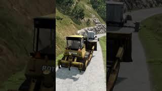 Cars Two Bollard Barrier Crash - BeamNG.Drive