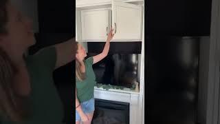 Renovated RV kitchen tour. #rvers #fulltimervfamily #tinyhouseonwheels #rvreno