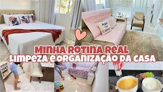 LIMPEZA E ORGANIZAÇÃO DA CASA-ALMOÇO SIMPLES - ROTINA REAL DE DONA DE CASA#casalimpa