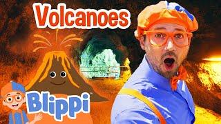 Blippi Goes Inside a Volcano! Educational Videos for Kids