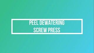 Peel Dewatering Screw Press by Geeli Fabricators, Ahmedabad