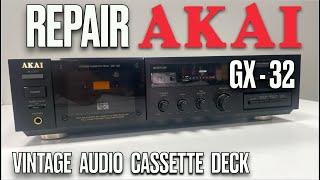 How To DIY repair a vintage audio AKAI GX-32 cassette deck vintage audio