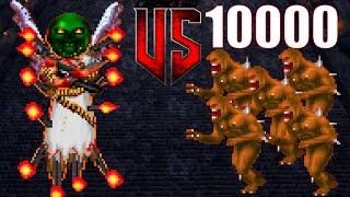 BENNELUS: GOD OF SHOTGUNS vs 10000 imps - Colorful Hell Monster Infighting - DOOM RETRO ARENA