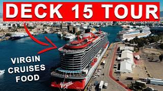 Deck 15 Tour on Virgin Voyages Scarlet Lady  | Virgin Cruises Food