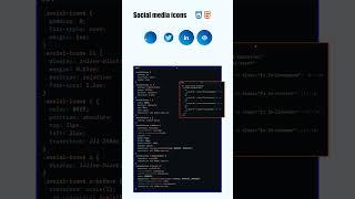 Social media icons #css #developer #coding #programming #shorts #trending #ytshorts