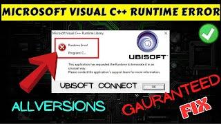 Microsoft visual C++ Runtime Error Ubisoft Connect FIX