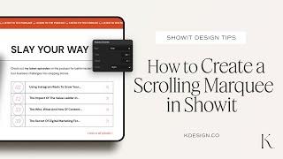 How to Create a Scrolling Text Marquee in Showit