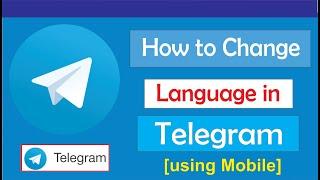 How to change language in telegram