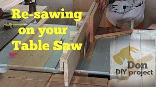 Re-sawing Lumber on the Table Saw