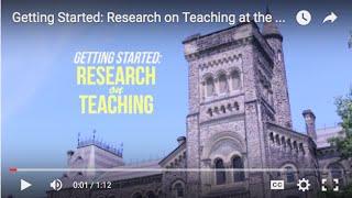 Getting Started: Research on Teaching at the University of Toronto