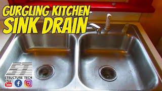 Gurgling kitchen sink drain in Minneapolis home inspection