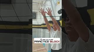 Practice block volleyball