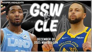 Golden State Warriors vs Cleveland Cavaliers Full Game Highlights | Dec 30 | 2025 NBA Season