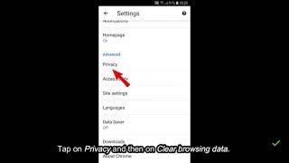 How to clear cache, cookies and browsing data in Google Chrome - Android