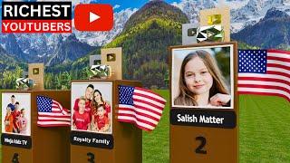 The Top Richest YouTubers! Salish Matter, Royalty Family, Ferran, Mr Beast, Ninjakidztv,