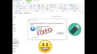 How To Fix File Is To Large For The Destination File System [FIXED]