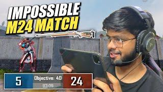 Imposible M24 Match Against Conqueror Player | Watch Till End ️ | 1v1 TDM Room Match | PUBG MOBILE