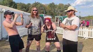 Tooms talking to Serena Fox for TotalRock @Bloodstockfestivals 2022