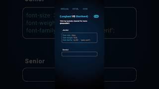 CSS Tips and Tricks: Longhand VS Shorthand#css #coding #shorts #webdesign #cssshorts #html #viral