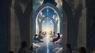 Peaceful Souls Rest Beneath Heaven’s Gate of Light – A Divine Sanctuary Above the Clouds