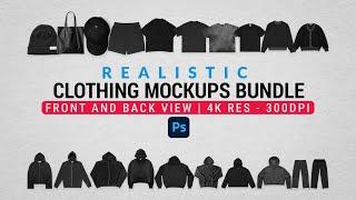 Photoshop Clothing Mockups Bundle | Realistic T-Shirt Mockup | Streetwear Photoshop Tutorial