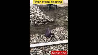 River stone works for outdoor #shorts #youtubeshorts #civil #construction #civilengineering