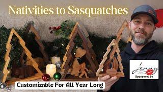 Shadowbox Trees CNC Woodworking Project