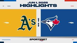 MLB Highlights | Athletics vs. Blue Jays - June 1, 2025