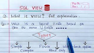 view in sql | types of view in sql | Oracle Database