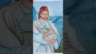 Lord Jesus watercolor painting#goodfriday #drawing #shorts