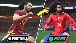 EA FC25 vs Efootball 2025 - Details, Physics & Graphic Comparison