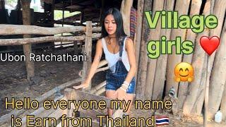 Village life in Thailand Earn Lucky Girl Village girl ️🫶