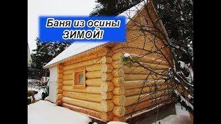 Баня из осины в чашу & Обзор через пол года!