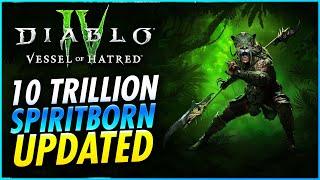 NEW Best Spiritborn Build Updated! Trillions of Damage - Diablo 4 Vessel of Hatred Guide