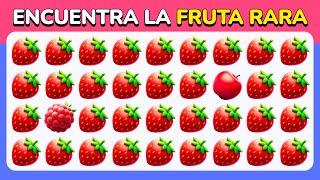 Encuentra el Emoji Raro - Edición de Frutas  | Niveles Fácil, Medio, Difícil