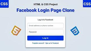 How to Create Facebook Log in Page Clone Using html CSS #css #coding #html #webdesign #codinglife