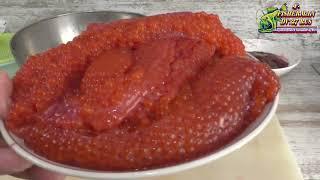 Red caviar, all stages and secrets of salting for a perfect result! Watch and learn