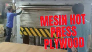 Proses Plywood di Mesin Hot press